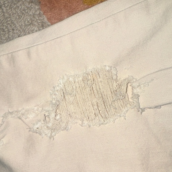 J Brand Women's Distressed Cream Ankle Jeans - Picture 4 of 16